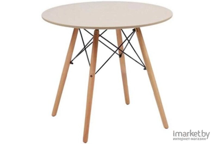 Стол обеденный Stool Group EAMES DSW D80 бежевый [Z-231 66016]