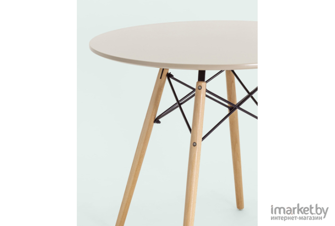 Стол обеденный Stool Group EAMES DSW D80 бежевый [Z-231 66016]