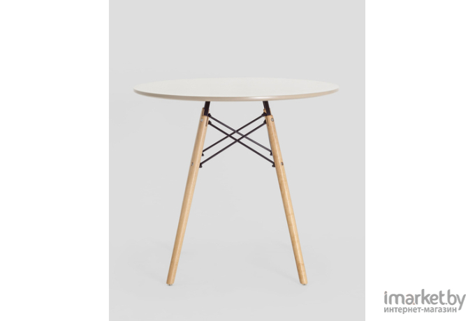 Стол обеденный Stool Group EAMES DSW D80 бежевый [Z-231 66016]