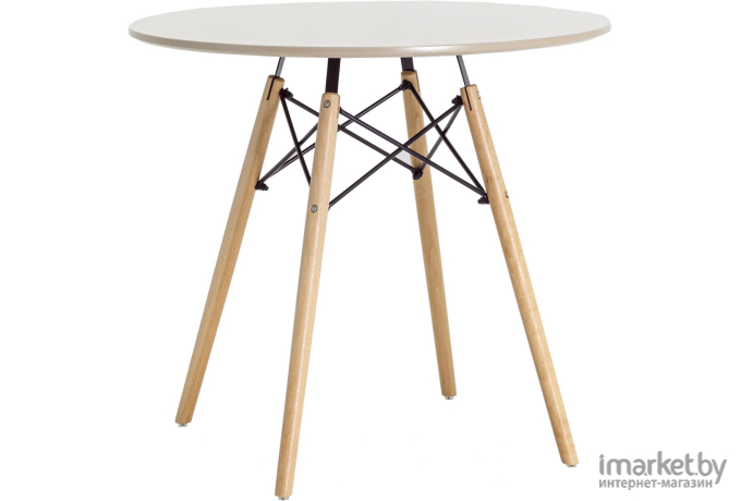 Стол обеденный Stool Group EAMES DSW D80 бежевый [Z-231 66016]