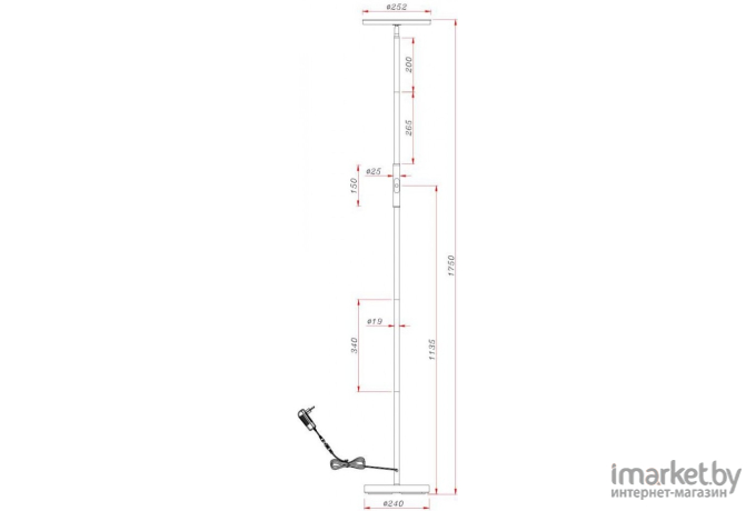 Торшер Arte Lamp A1822PN-1BK