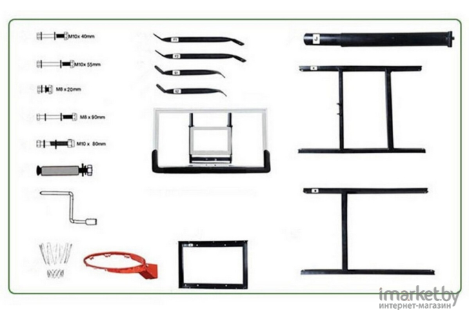 Баскетбольный щит DFC BOARD60P 152x90cm поликарбонат