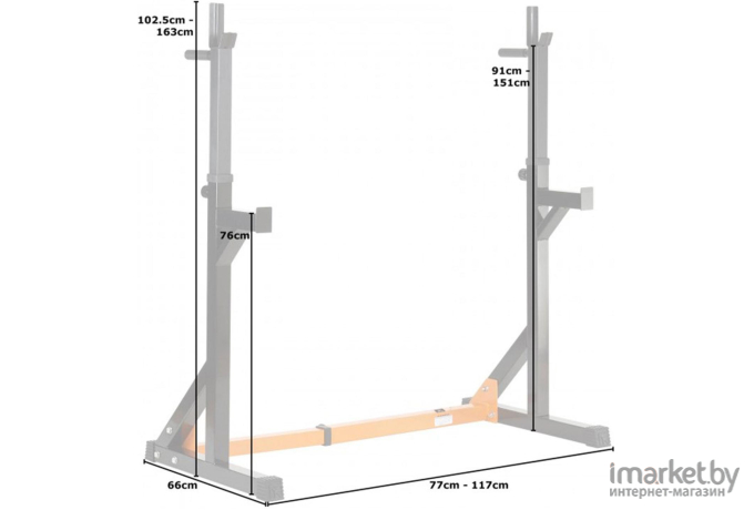 Стойка под штангу DFC DSST11 черный/оранжевый