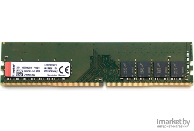Оперативная память Kingston ValueRAM 16GB DDR4 PC4-25600 (KVR32N22S8/16)
