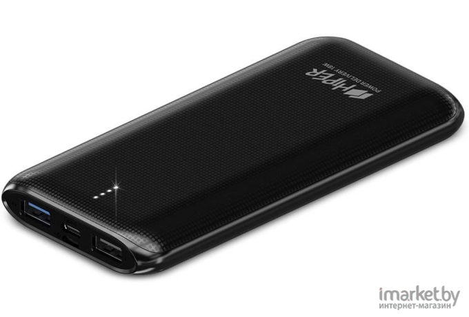 Портативное зарядное устройство Hiper RPX10000 Li-Pol 10000 mAh QC 3A+2.4A 2xUSB 1xType-C черный [RPX10000 BLACK]