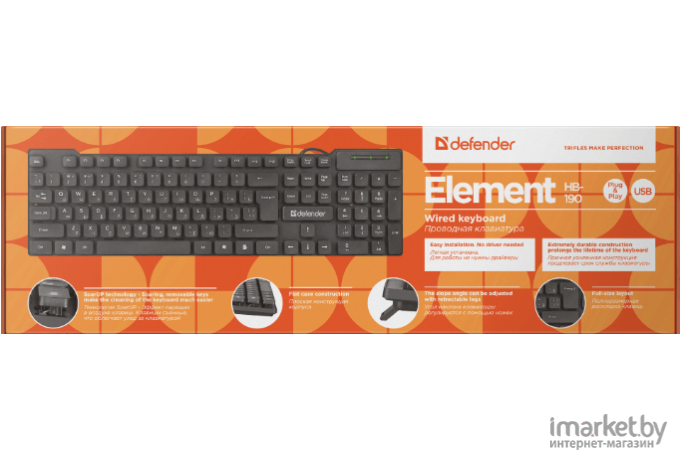 Клавиатура Defender USB ELEMENT HB-190 [45191]