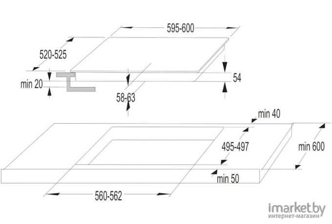 Варочная панель Korting HI 64042 BW