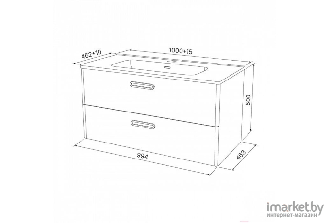 Тумба с умывальником IDDIS BRI10W1i95K