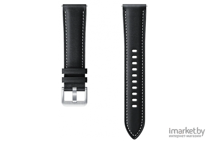 Сменный ремешок Samsung Для Galaxy Watch 3 45mm / Watch 46mm Stitch Leather Band Black [ET-SLR84LBEGRU]