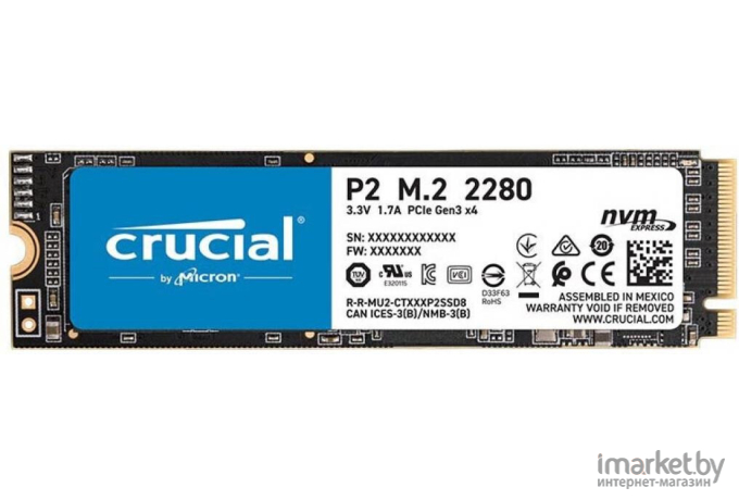 SSD диск Crucial M.2 2280 M 1000GB P2 [CT1000P2SSD8]