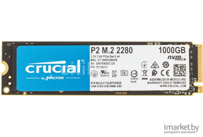 SSD диск Crucial M.2 2280 M 1000GB P2 [CT1000P2SSD8]