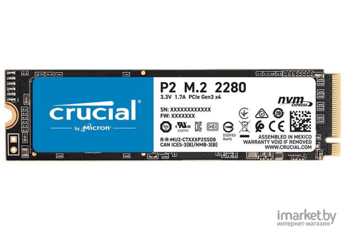 SSD диск Crucial M.2 2280 M 1000GB P2 [CT1000P2SSD8]