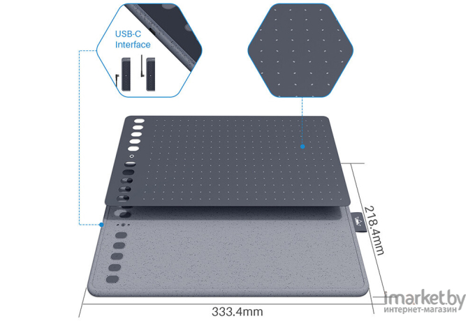 Графический планшет Huion HS611 Grey