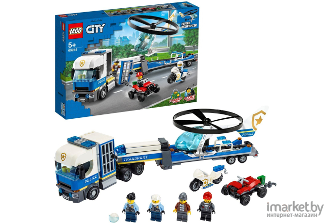 Конструктор LEGO City Полицейский вертолётный транспорт (60244)