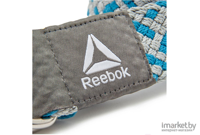 Ремень для йоги Reebok RAYG-10026 изумрудный/серый