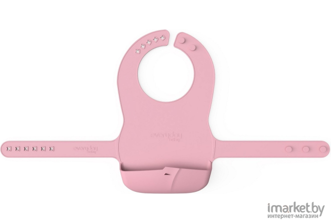 Набор нагрудников детских Everyday Baby силиконовый розовый [10520]