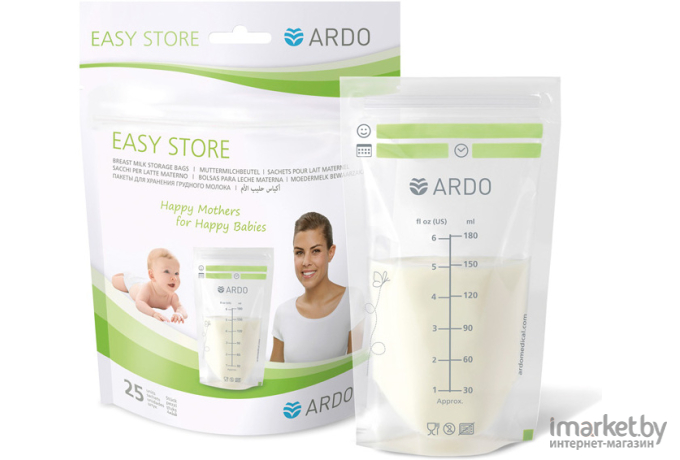 Пакет для хранения молока ARDO Easy Store 25 шт [63.00.334]