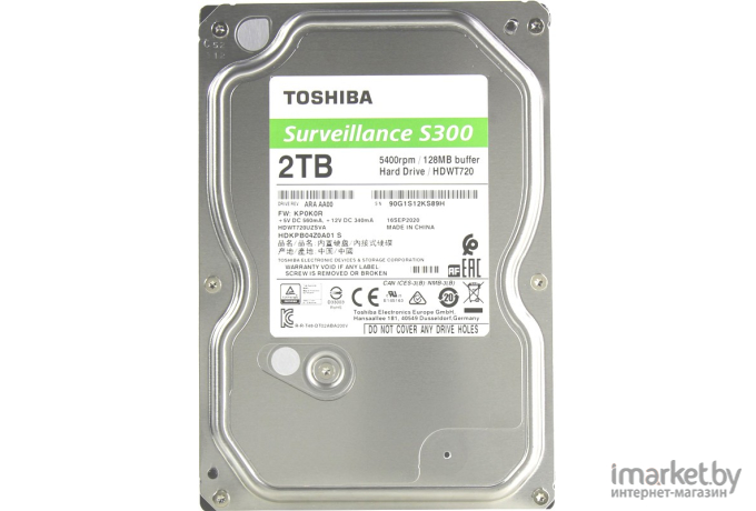 Жесткий диск Toshiba Surveillance 2ТБ [HDWT720UZSVA]