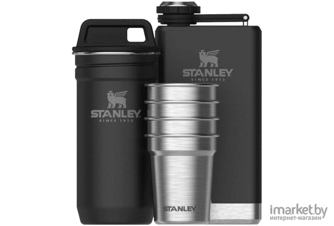 Туристическая посуда Stanley Adventure набор стопок 0,59L + Фляга 0,23L черный [10-01883-035]