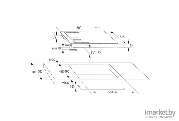 Варочная панель Gorenje GW6D42CLB [737665]