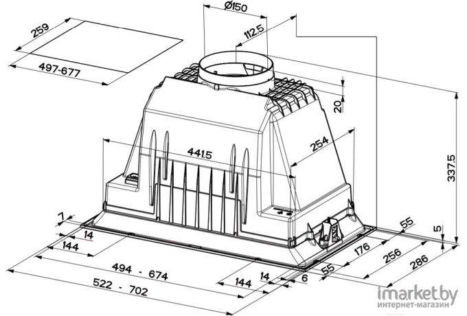 Вытяжка Faber INKA PLUS  HCS  X A52 [305.0602.049]