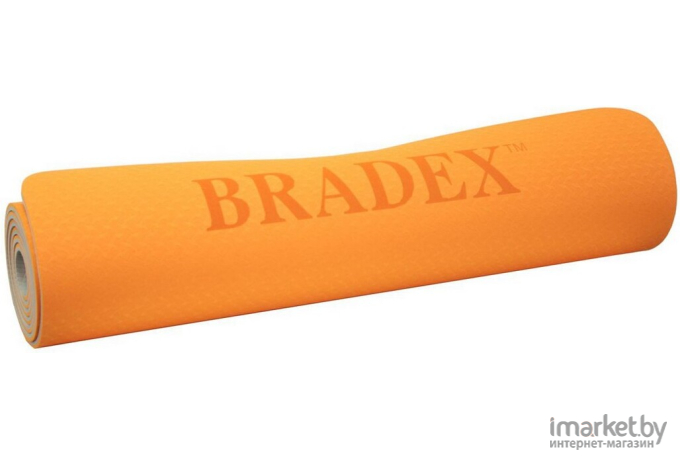 Коврик для йоги и фитнеса Bradex двухслойный оранжевый [SF 0403]