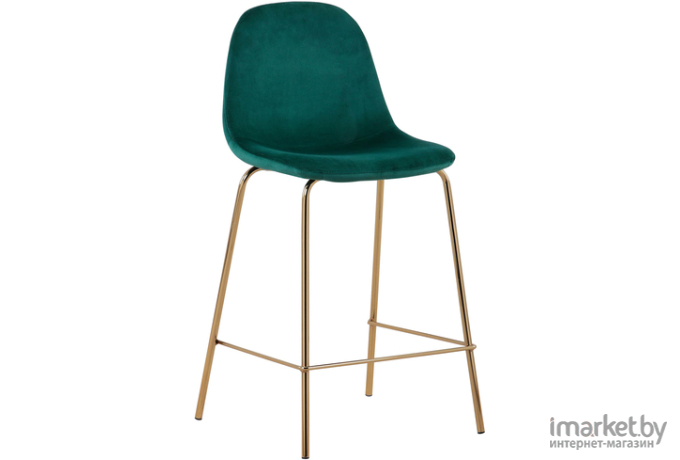 Барный стул Stool Group Валенсия велюр зеленый золотые ножки [CC-91003B HLR-56]