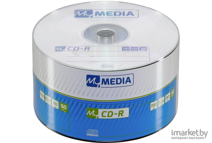 Оптический диск MyMedia CD-R 700Mb 52x в пленке (50 шт) [69201]