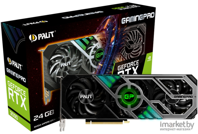 Видеокарта Palit NVIDIA GeForce RTX 3090 GamingPro [NED3090019SB-132BA]