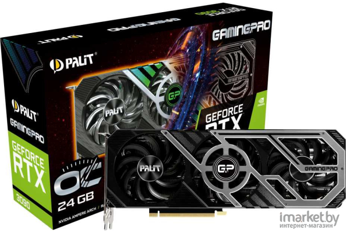 Видеокарта Palit NVIDIA GeForce RTX 3090 GamingPro OC [NED3090S19SB-132BA]