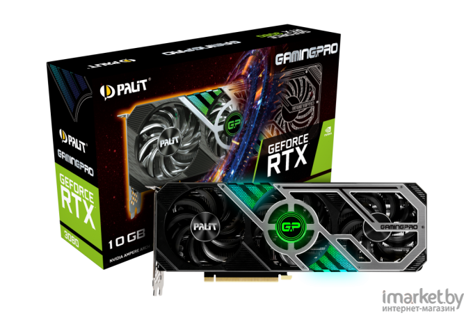 Видеокарта Palit NVIDIA GeForce RTX 3080 GamingPro [NED3080019IA-132AA]