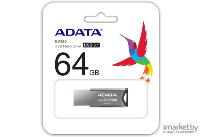 Usb flash A-Data 64GB UV350 [AUV350-64G-RBK]