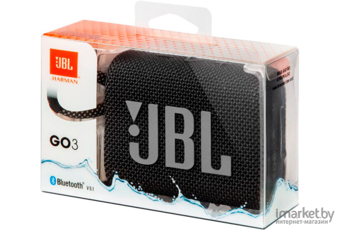 Портативная акустика JBL Go 3 Black [JBLGO3BLK]