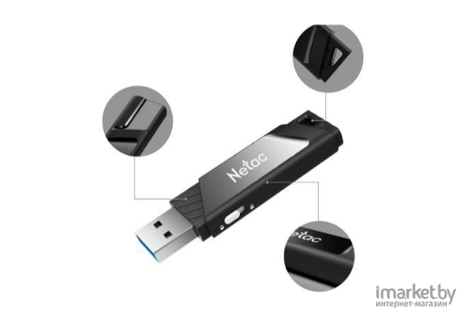 Usb flash Netac U336S 128Gb (NT03U336S-128G-30BK)