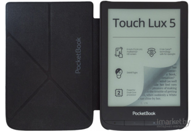 Обложка для электронной книги PocketBook Origami cover U6XX Shell [HN-SLO-PU-U6XX-LG-CIS]