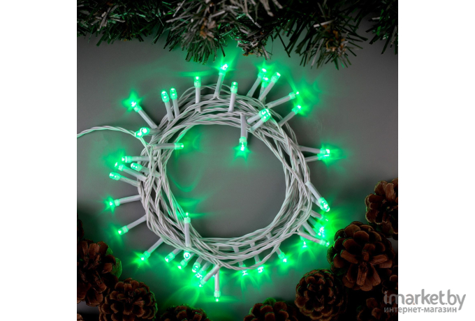 Новогодняя гирлянда Luazon Нить 50 LED 5м зеленый [3556777]