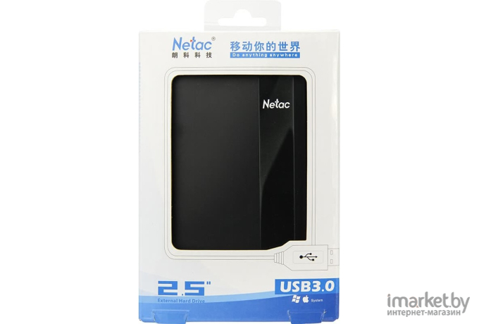 Жесткий диск Netac HDD External K331 1TB [NT05K331N-001T-30BK]