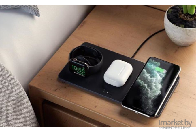 Беспроводное зарядное устройство Satechi Trio Wireless Charging Pad [ST-X3TWCPM]