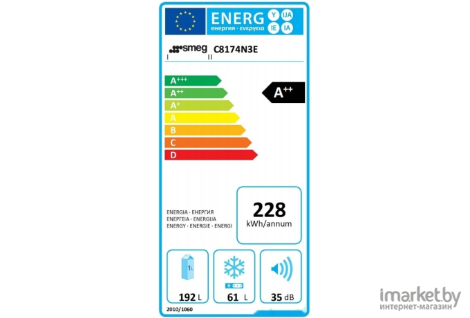 Холодильник Smeg C8174N3E