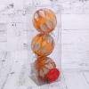 Елочная игрушка Зимнее волшебство Блестящие капельки набор шаров d-8 см 3 шт оранжевый [4942067]