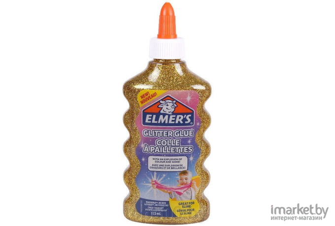 Клей канцелярский Darvish Elmers Glitter Glue 177 мл золотистый [2077251]
