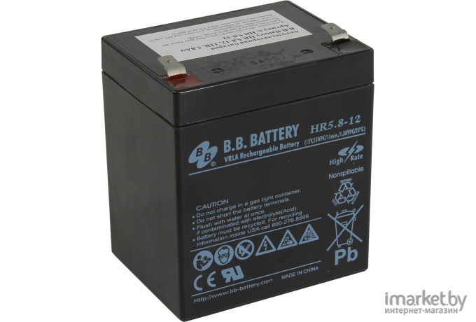 Аккумулятор для ИБП B.B. Battery HR5.8-12 12В 5.8Ач