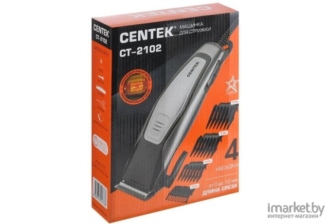 Машинка для стрижки волос CENTEK CT-2102 черный/серый