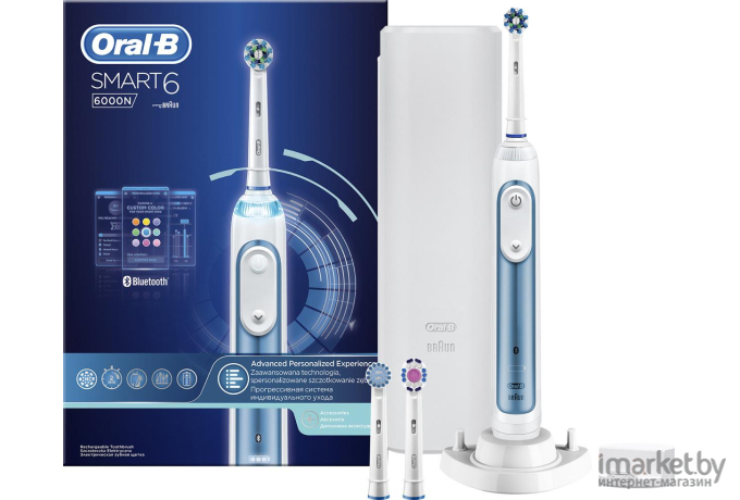 Электрическая зубная щетка Braun D700.525.5XP 3765+футляр ORAL_B Smart6 6000N