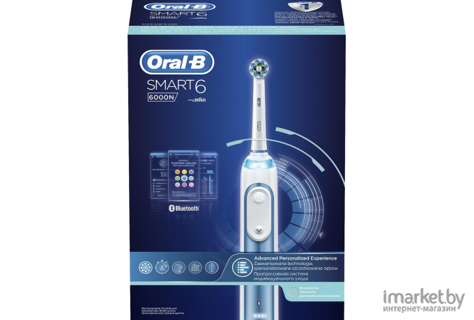 Электрическая зубная щетка Braun D700.525.5XP 3765+футляр ORAL_B Smart6 6000N