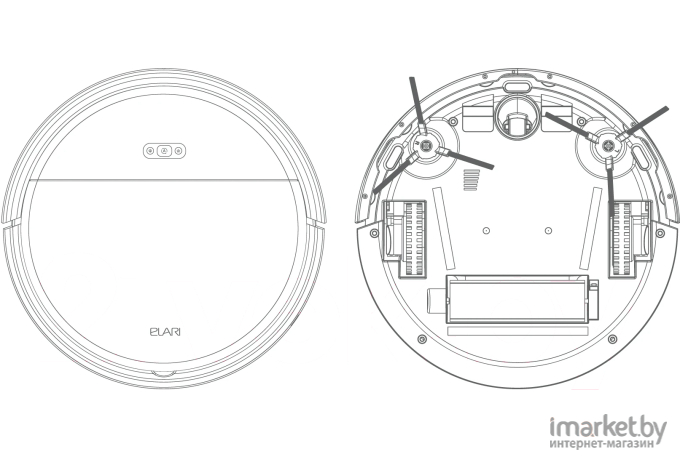 Робот-пылесос Elari SmartBot Brush черный