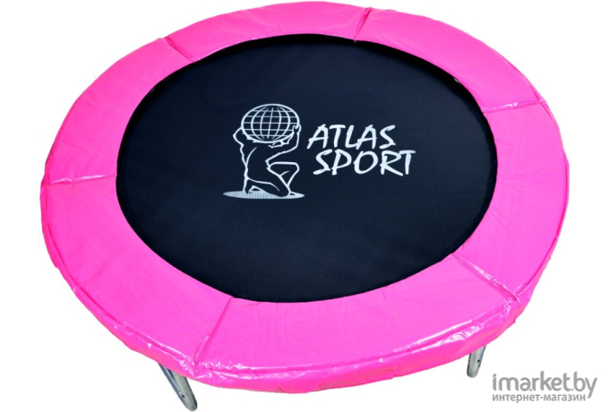 Батут Atlas Sport 140 см (4.5ft) на эластичных ремнях Pink