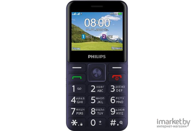 Мобильный телефон Philips Xenium E207 синий