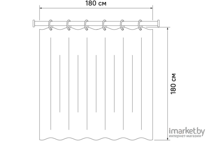 Шторка для ванной IDDIS B66P118i11