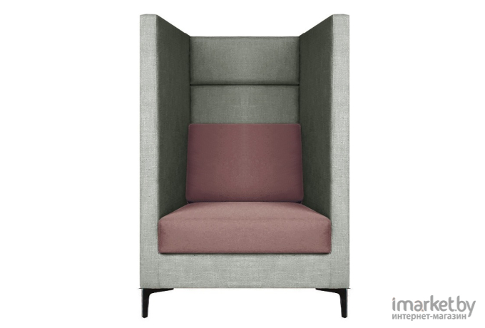 Кресло Brioli Дирк J20-J11 серый/розовые вставки